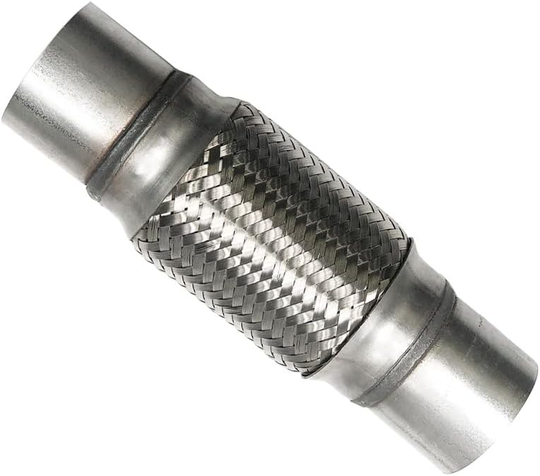 RCCT Flex Pipe Exhaust 2.5Inch Flexible Exhaust Connector/Universal Flex Pipe Coupler With Extension/Inner Braid 10Inch Length(2.5In) - Image 1
